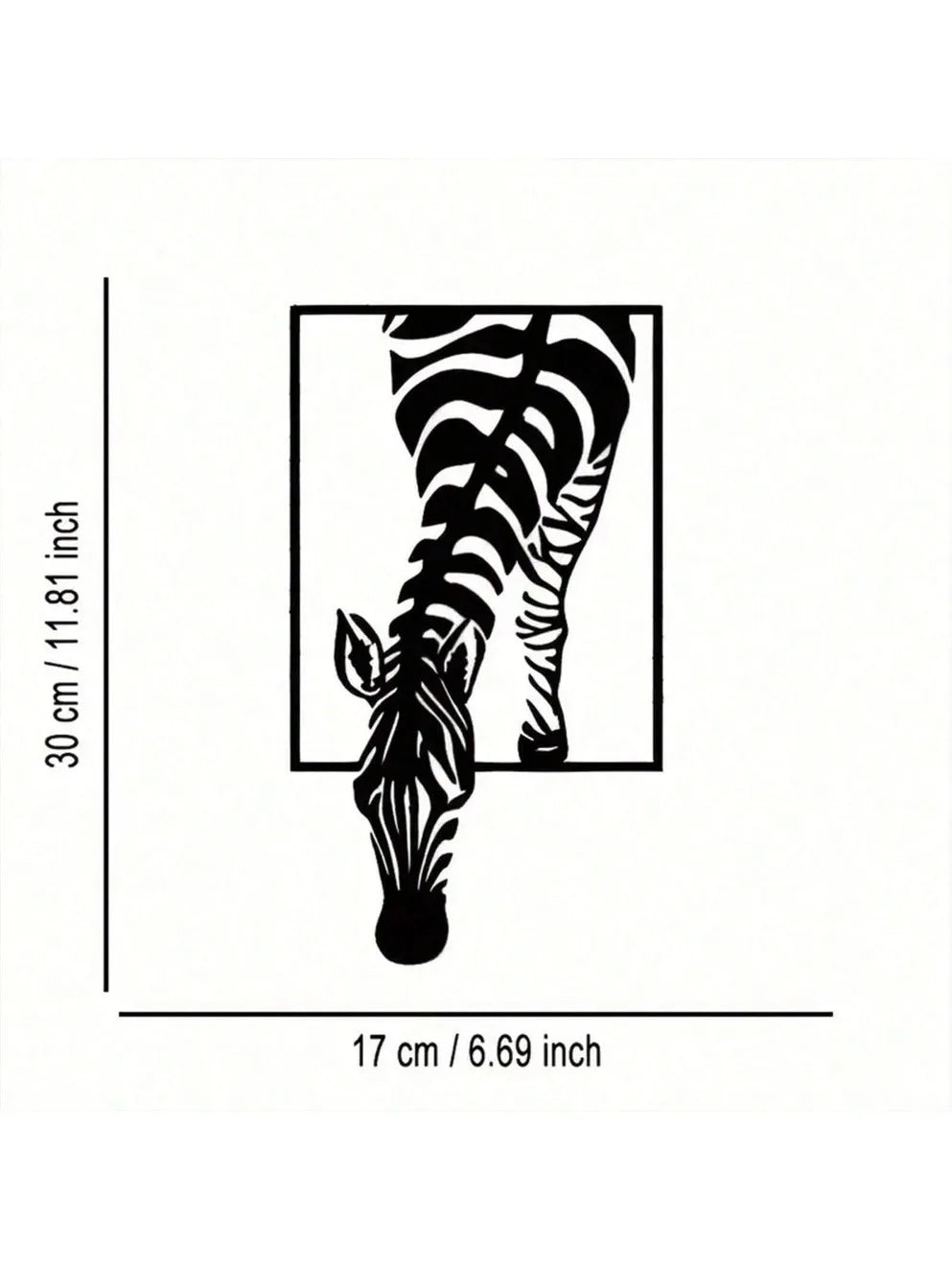 HELLOYOUNG Zebra Creative Iron Wall Art Outdoor Decor For EntrywaysAndLivingRooms