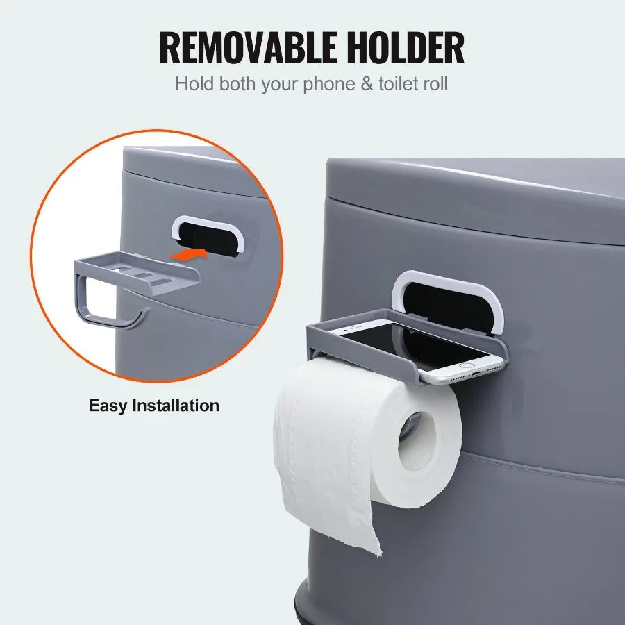 Ultra Portable Camping Toilet Porta Potty With DetachableInnerBucket Lids ForTravelUse