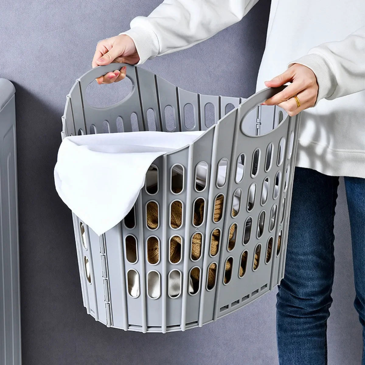 Foldable Laundry Hamper High Capacity Portable Dirty Clothes Organizer