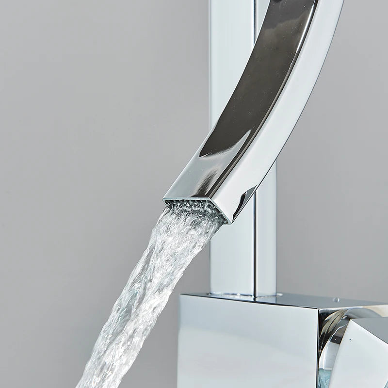 MYQualife Brass Deck Mounted Basin Faucet Single Handle