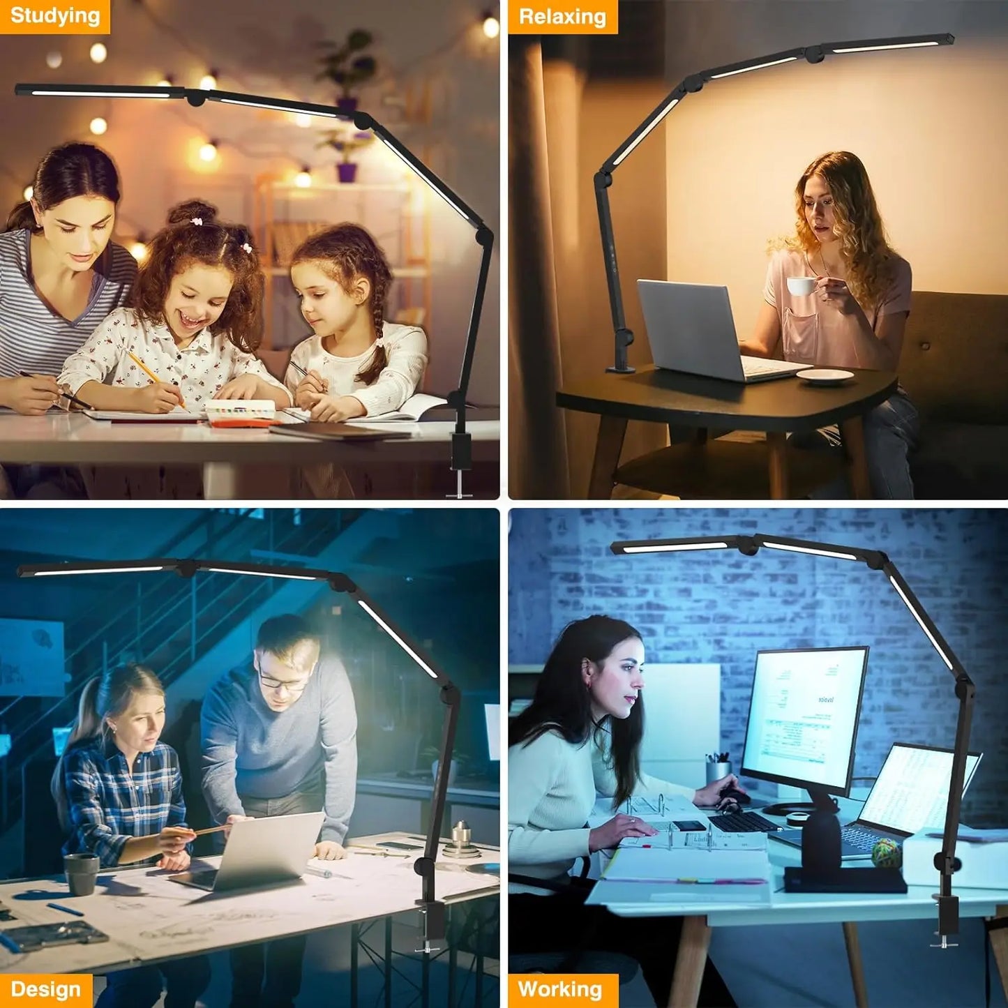 Aiopp LED Desk Lamp With Clamp And Flexible Arm