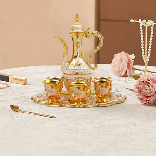 Bymaocar Turkish Tea Set With 6 Cups And Pot Vintage Turkish Coffee Set For Home Decor