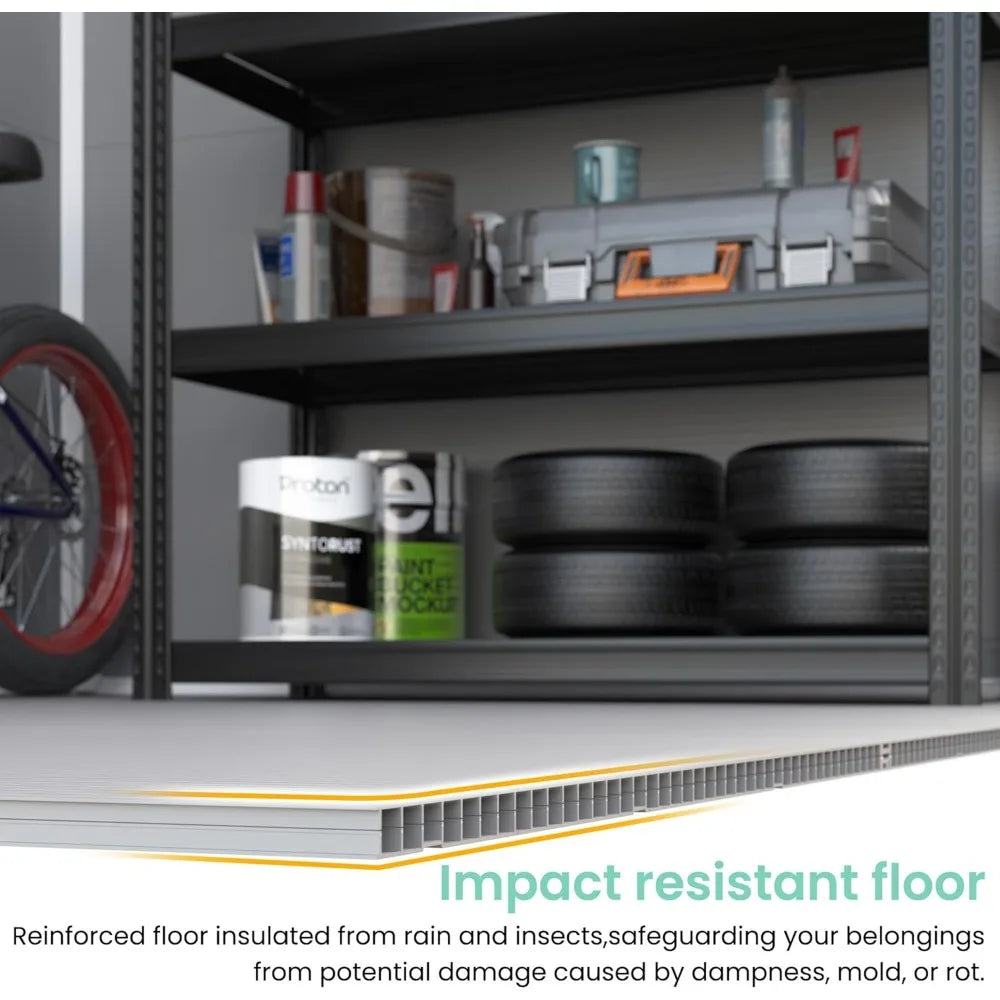 Outdoor Resin Storage Shed With Lockable Door For Garden Tools And Equipment Storage