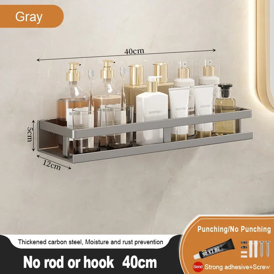 Big Red House Bathroom Storage Rack Non Perforated Wall Mounted Towel Rack Wrought Iron