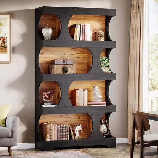 Little Tree Modern 4 Tier Freestanding Bookcase for Living Room