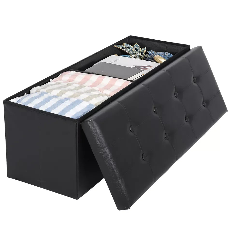 Hign-concerned Storage Ottoman Bench Foot Rest For Home