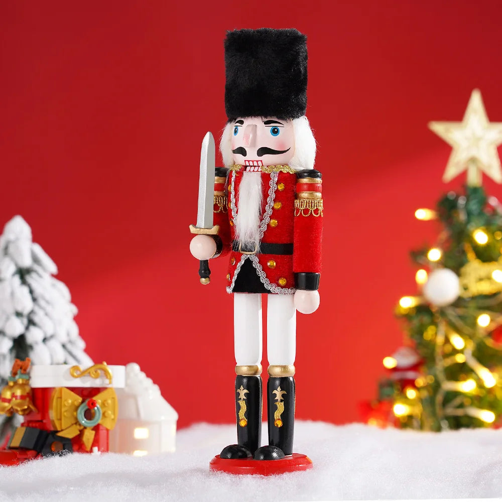Hign-concerned Wooden Nutcracker Soldier Puppet Christmas Decor Gift