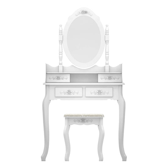 General Use Modern 4 Drawer 360 Degree Mirror Dresser