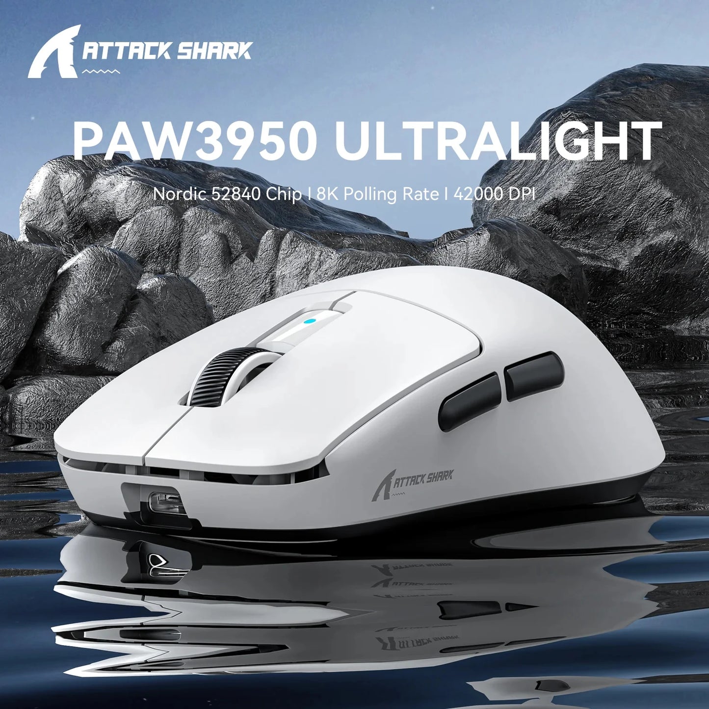 Attack Shark R6 Lightweight Wireless Gaming Mouse PAW3950Max Sensor