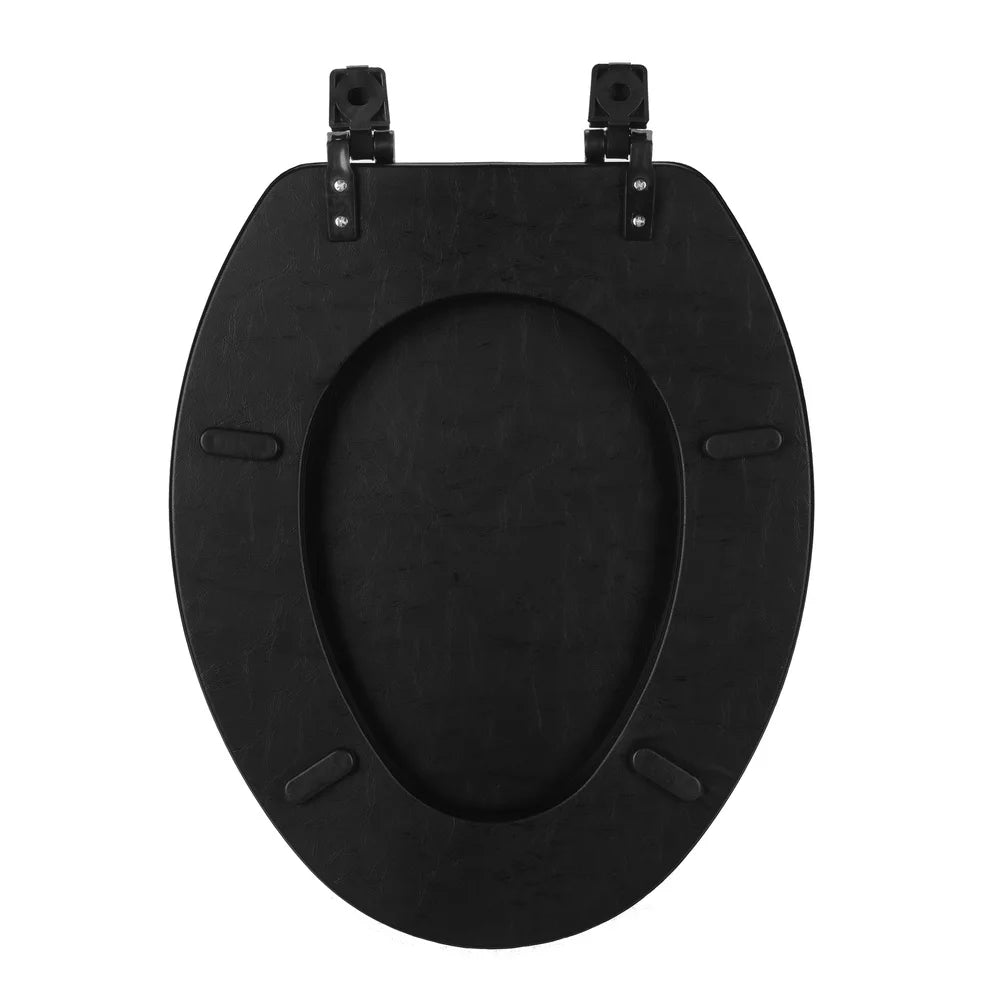 XMSJ Elongated Vinyl Toilet Seat Cushion With PremiumMemoryFoam Comfort Durability