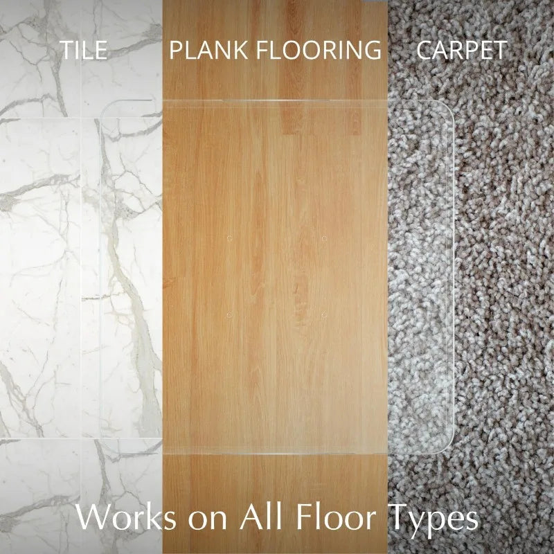 Exclusive Beveled Edge Chair Mat for Carpet and Hardwood Floors