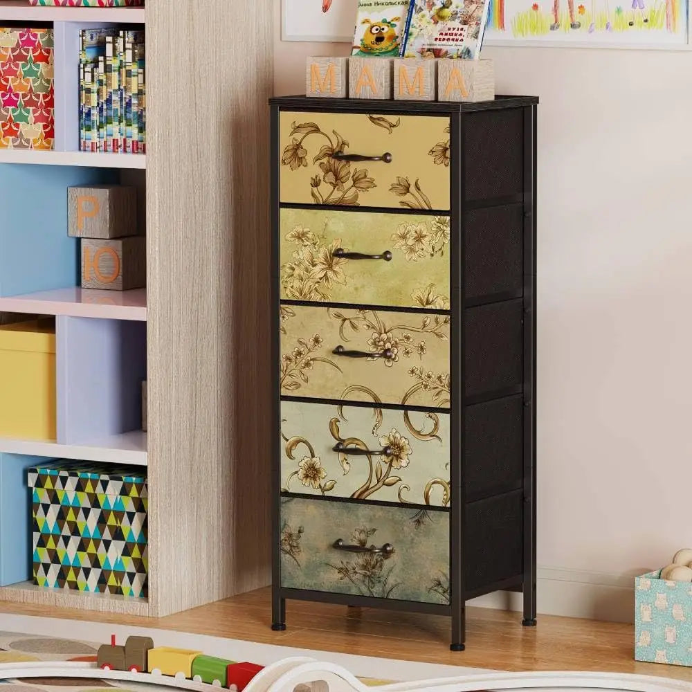 Vertical Dresser Tower With Fabric Drawers For Bedroom And Dorm