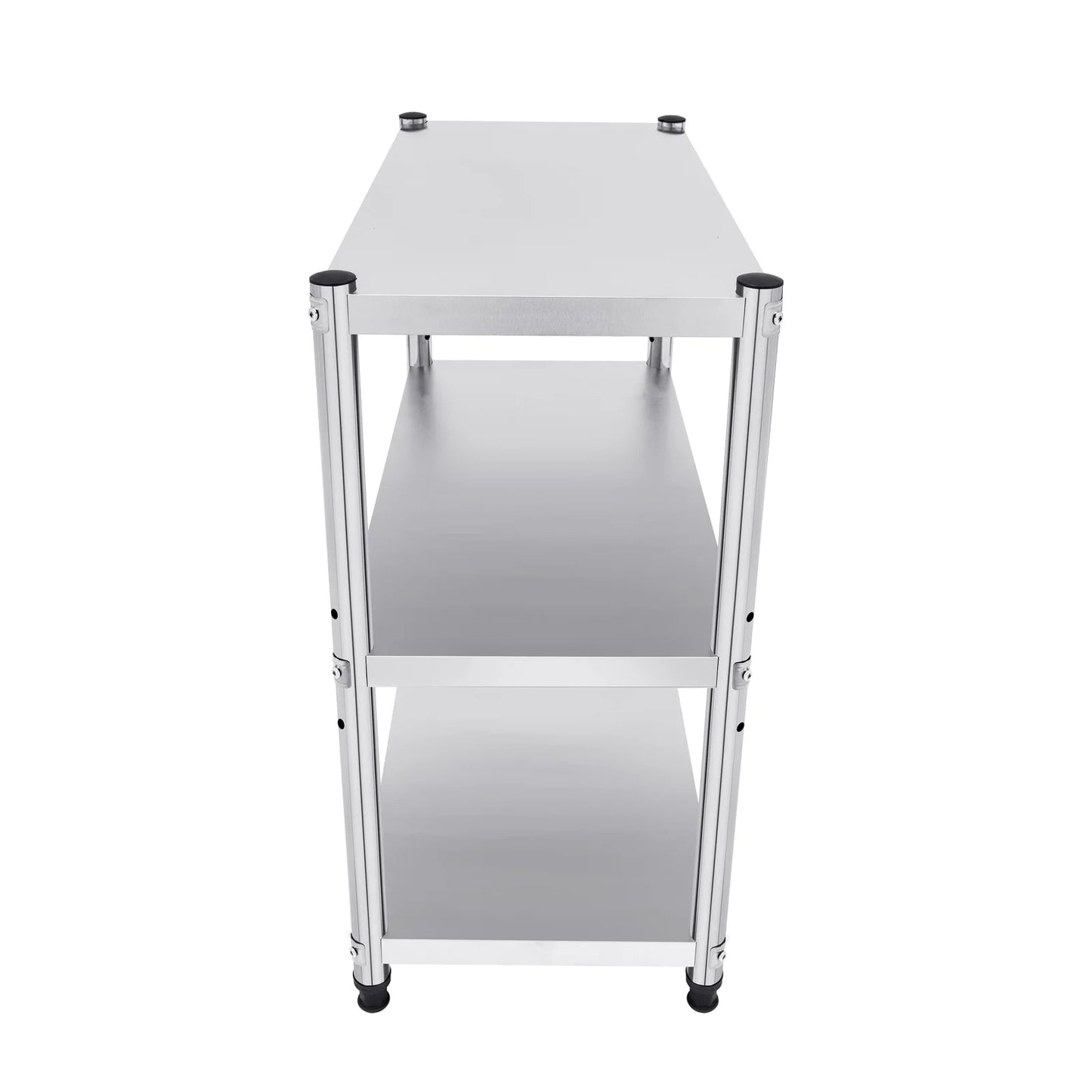 Bymaocar Commercial-Grade Heavy-Duty Stainless Steel Kitchen Shelves Three-Tier Rack