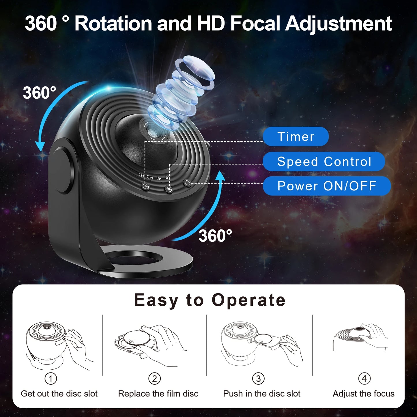 Aiopp Star Projector 13 In 1 Planetarium Galaxy Projector