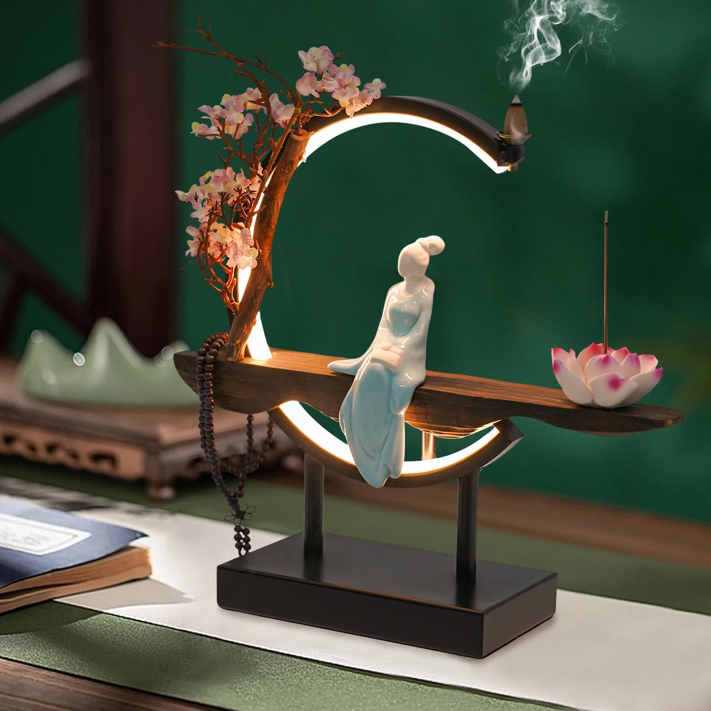 Bymaocar Zen Chinese Style Incense Burner Tabletop Set