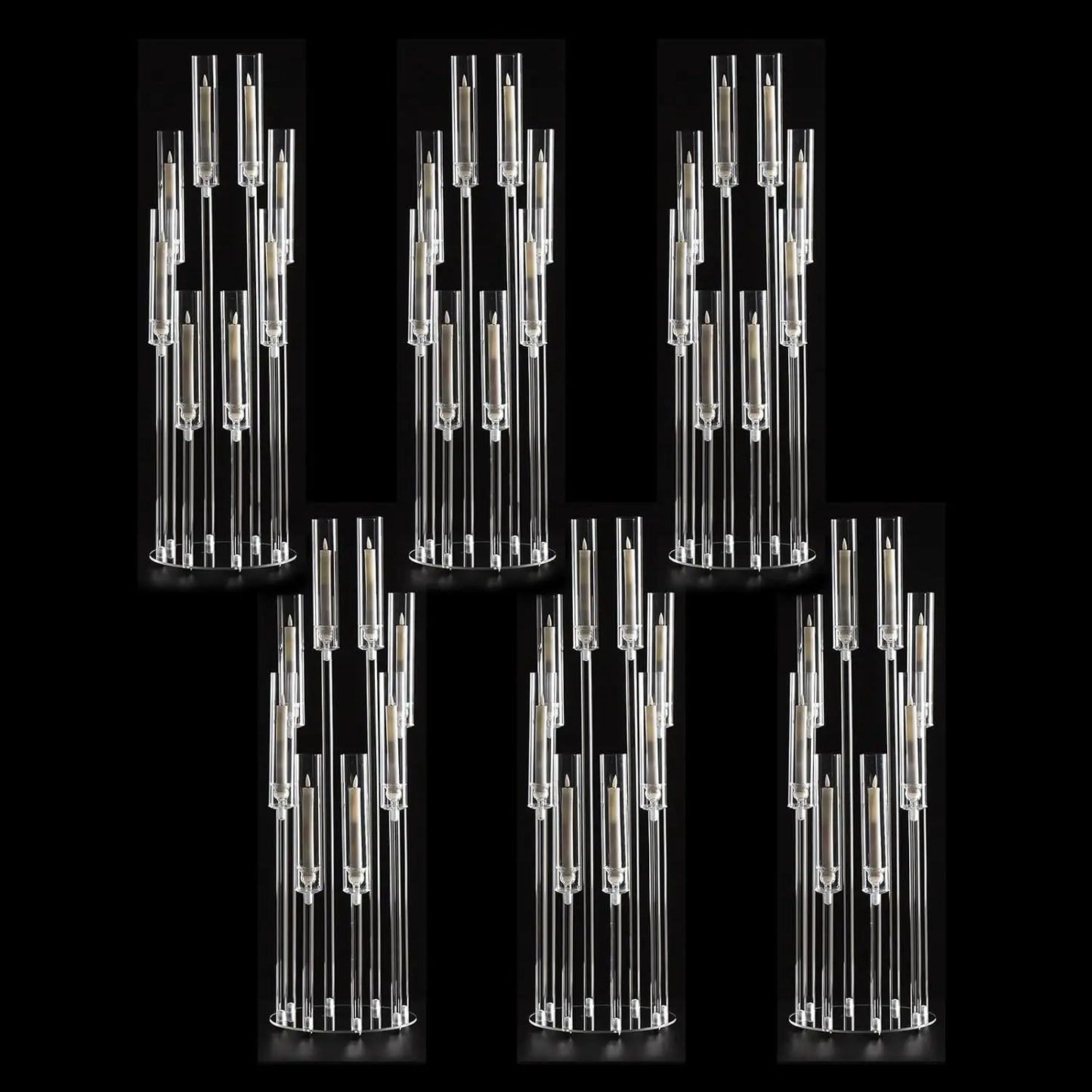 CrystalClear Acrylic Candelabra Centerpiece Floor Candle Holder for Elegant Weddings