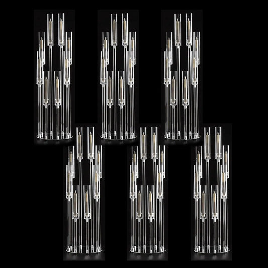 CrystalClear Acrylic Candelabra Centerpiece Floor Candle Holder for Elegant Weddings
