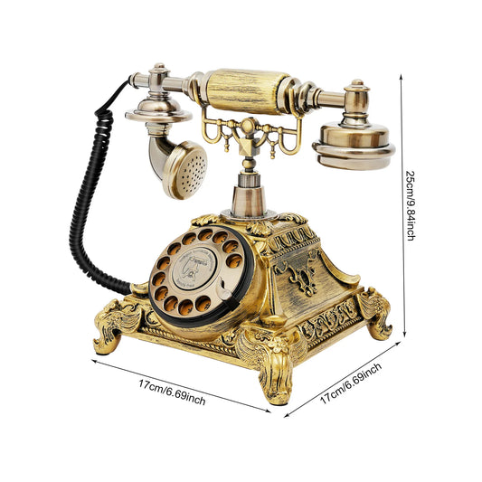 Dialer Vintage European Style Rotary Telephone Handset Decoration