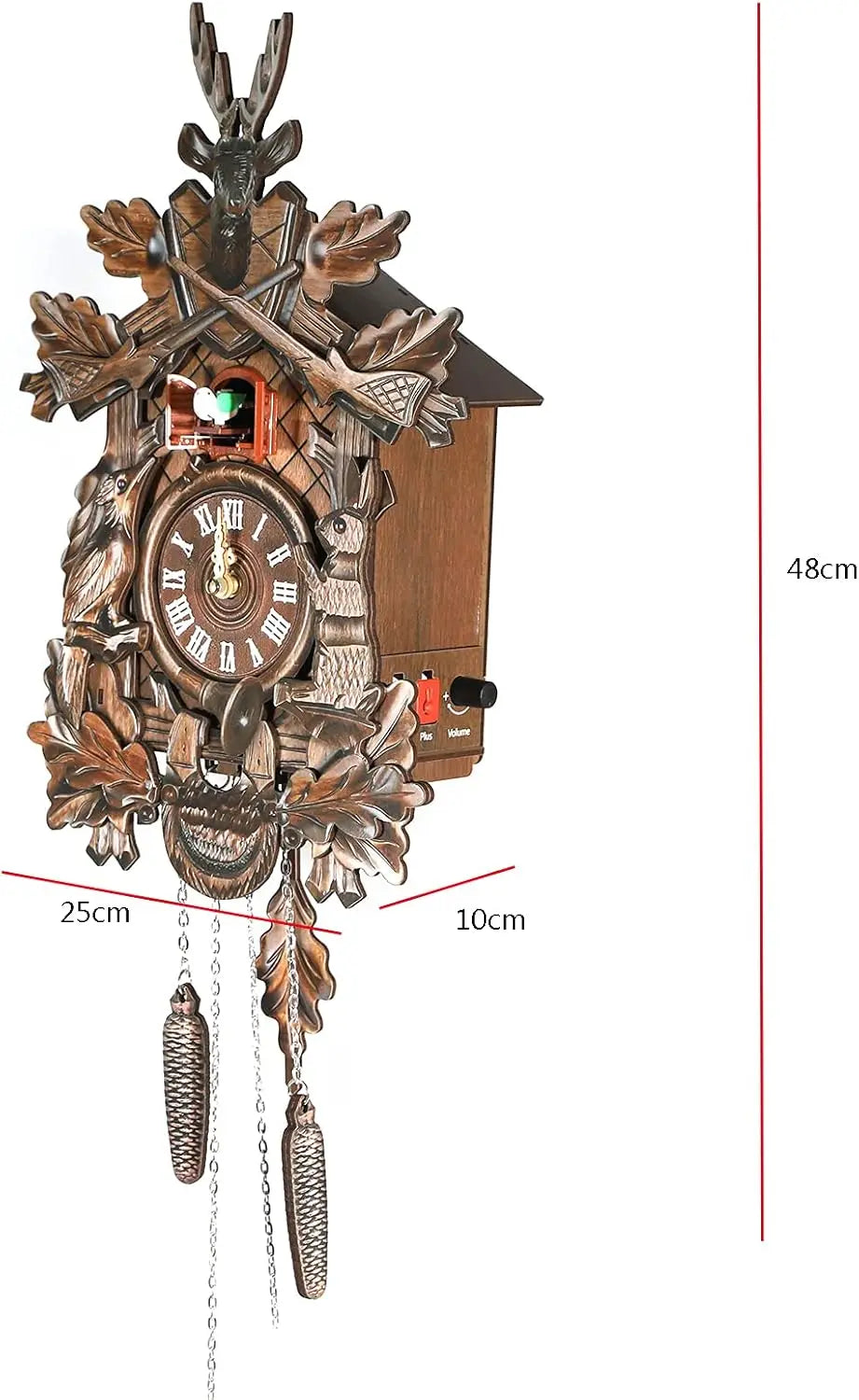 Hign-concerned Cuckoo Wall Clock Forest Style Traditional