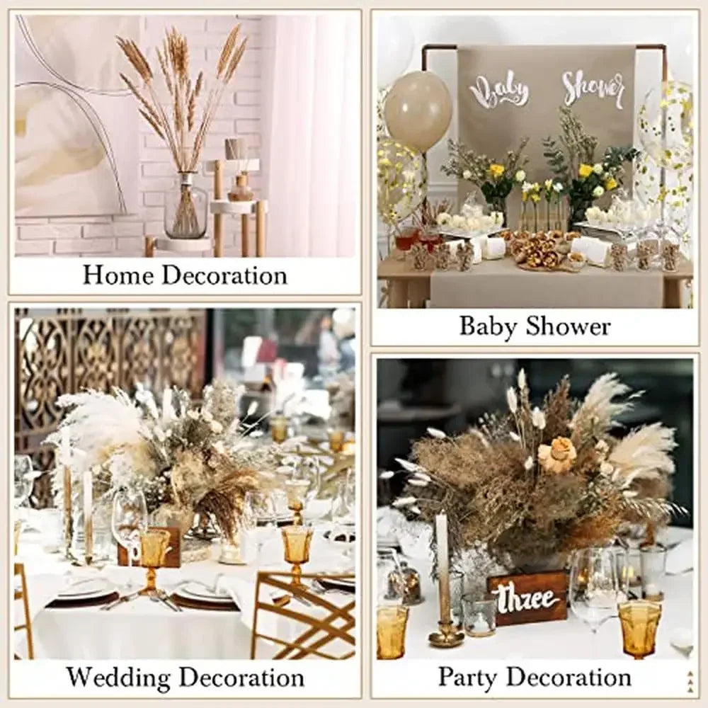 XMSJ Bulk Dried Pampas Grass Decor Set 325 Pieces In 6 Styles For Elegant Home Decor