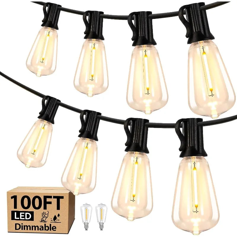 Hign-concerned LED Outdoor String Lights With ST38 Edison Bulbs