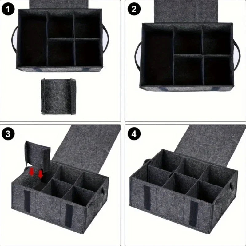 Quintuple Layered Felt Dish Plate Cup ComprehensiveStorage Rack CampingOutdoors Organization