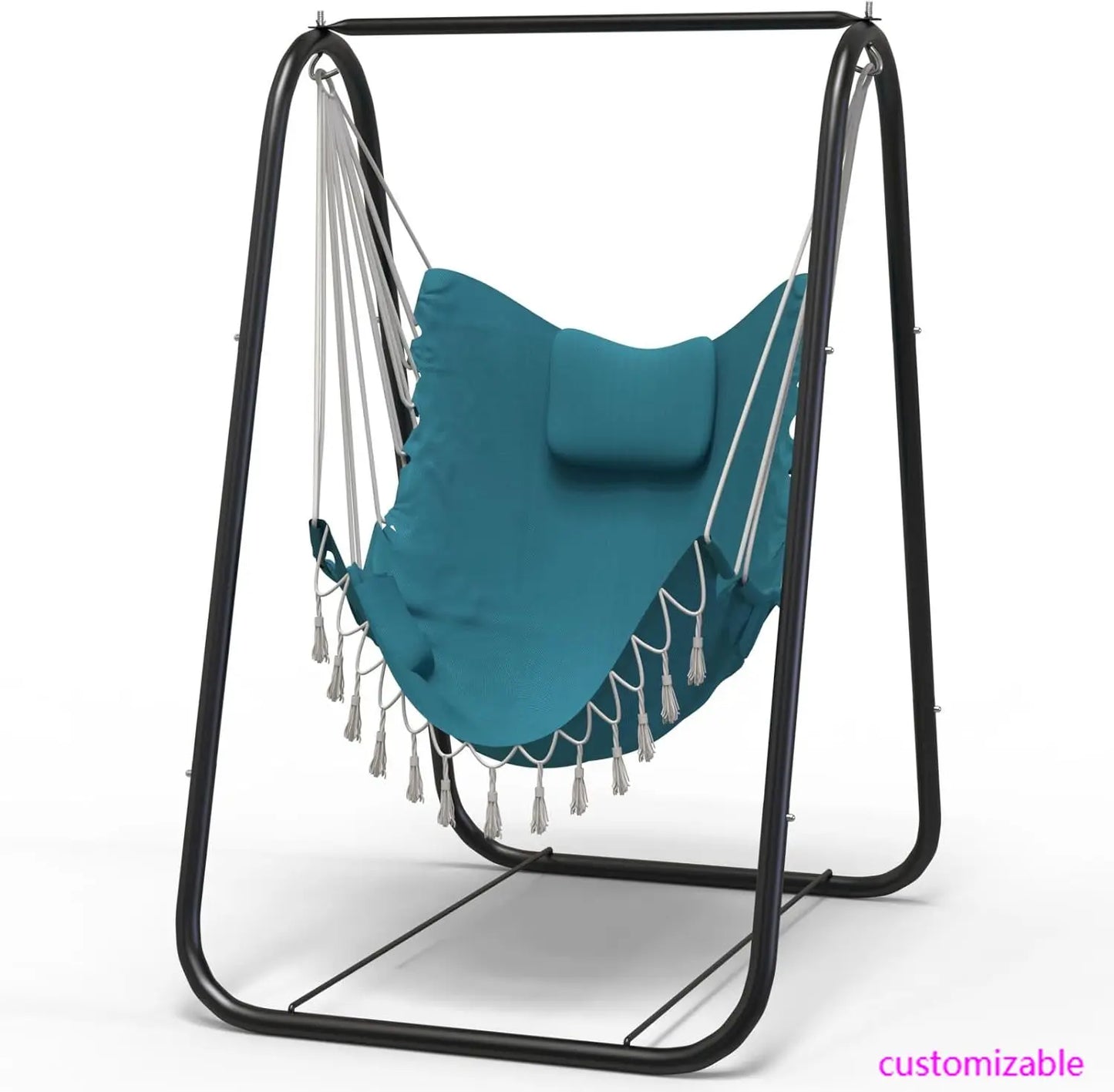 XMSJ Hammock Chair With Stand Heavy Duty Rustproof Hanging Chair