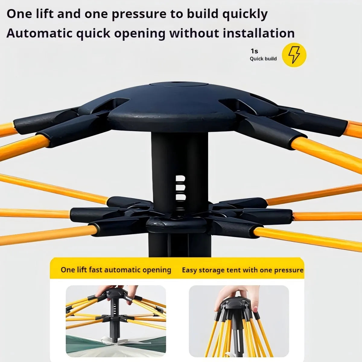 Pakicetus Outdoor Automatic Opening Tent Rainproof Sunproof Two Doors