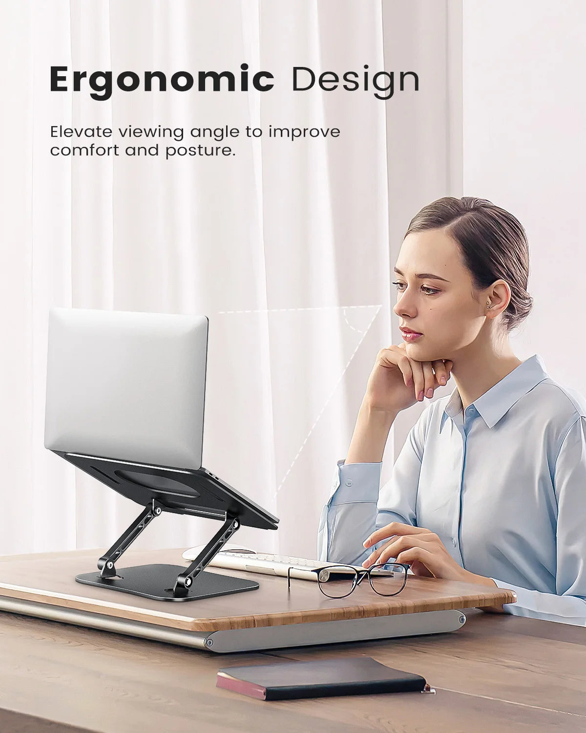 KOOTION Portable Adjustable Laptop Stand Aluminum For Desk