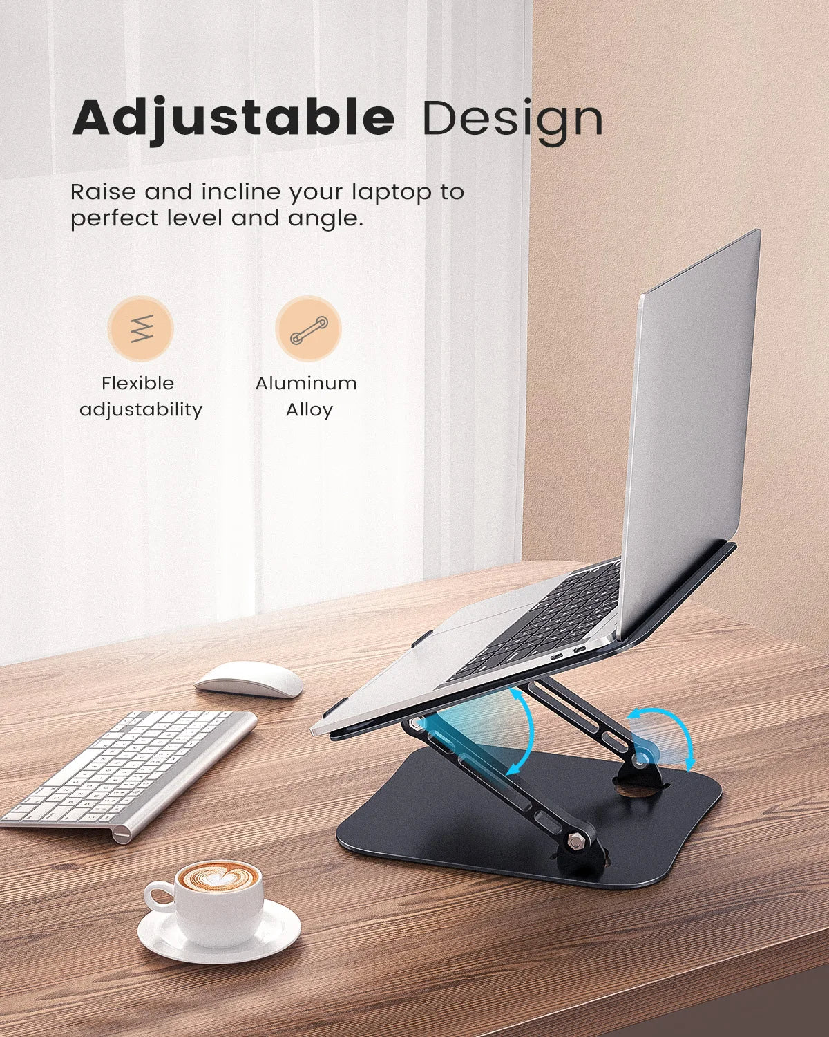 KOOTION Portable Adjustable Laptop Stand Aluminum For Desk