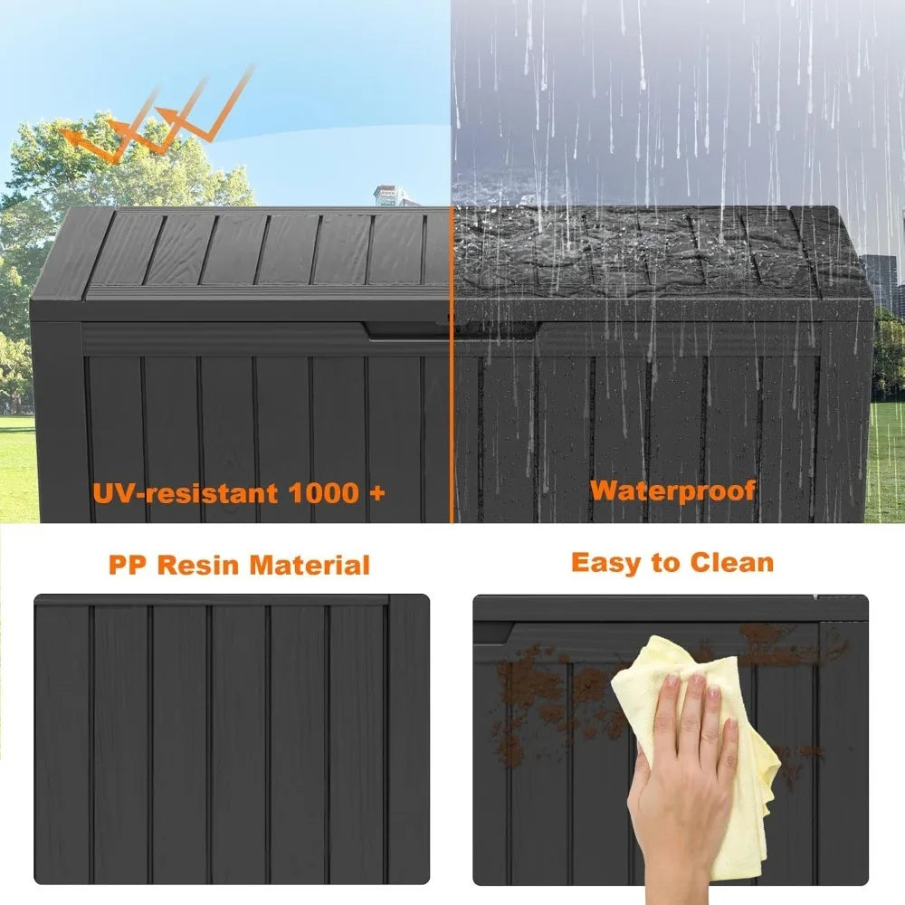 High Concerned Weatherproof Resin Deck Box Lockable Outdoor Storage SolutionProvider