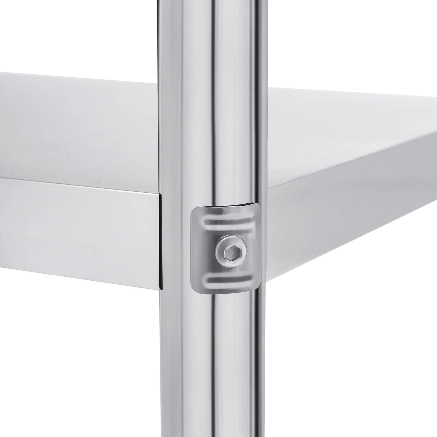 Bymaocar Commercial-Grade Heavy-Duty Stainless Steel Kitchen Shelves Three-Tier Rack