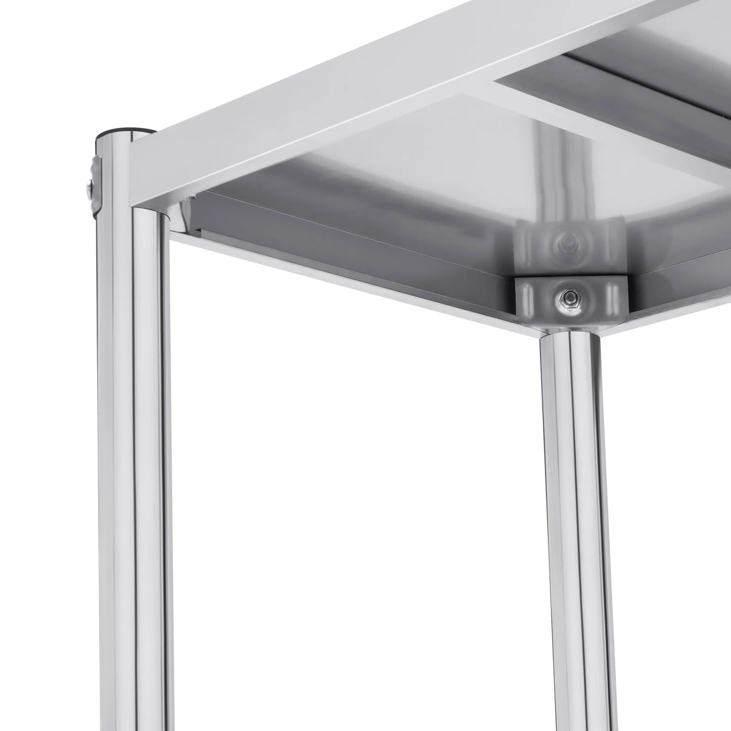 Bymaocar Commercial-Grade Heavy-Duty Stainless Steel Kitchen Shelves Three-Tier Rack