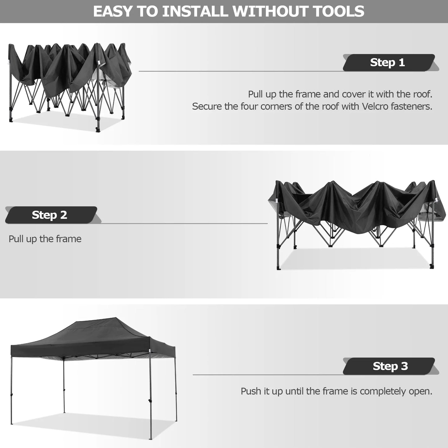 COBIZI Heavy Duty Pop Up Canopy Tent With Sidewalls