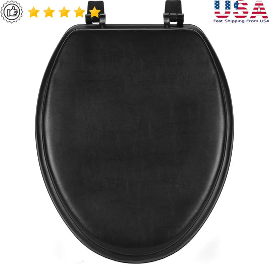 XMSJ Elongated Vinyl Toilet Seat Cushion With PremiumMemoryFoam Comfort Durability