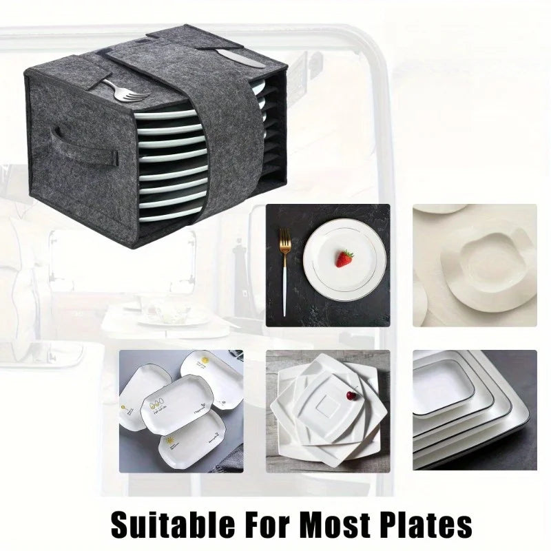 Quintuple Layered Felt Dish Plate Cup ComprehensiveStorage Rack CampingOutdoors Organization